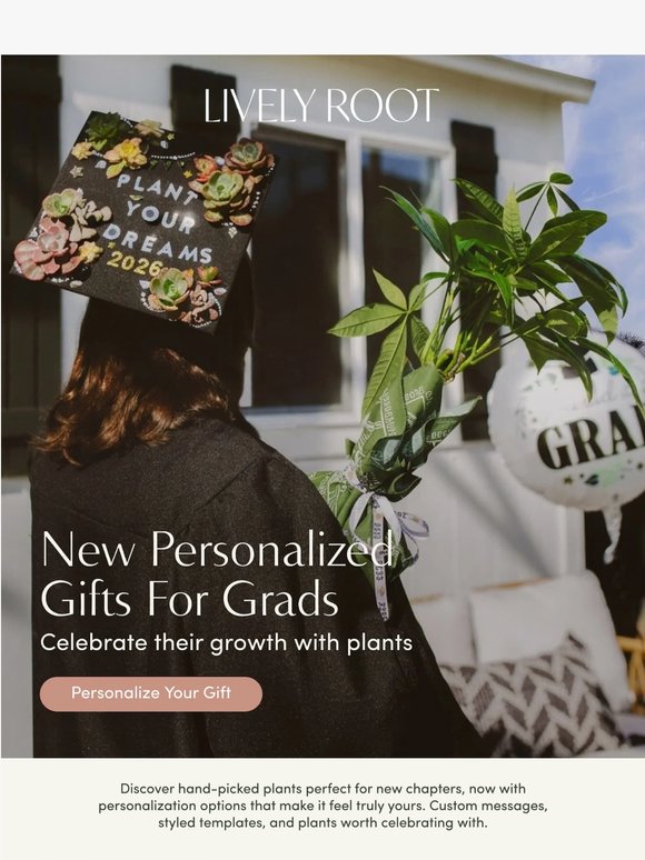 New: personalize your grad gift 🎓🪴