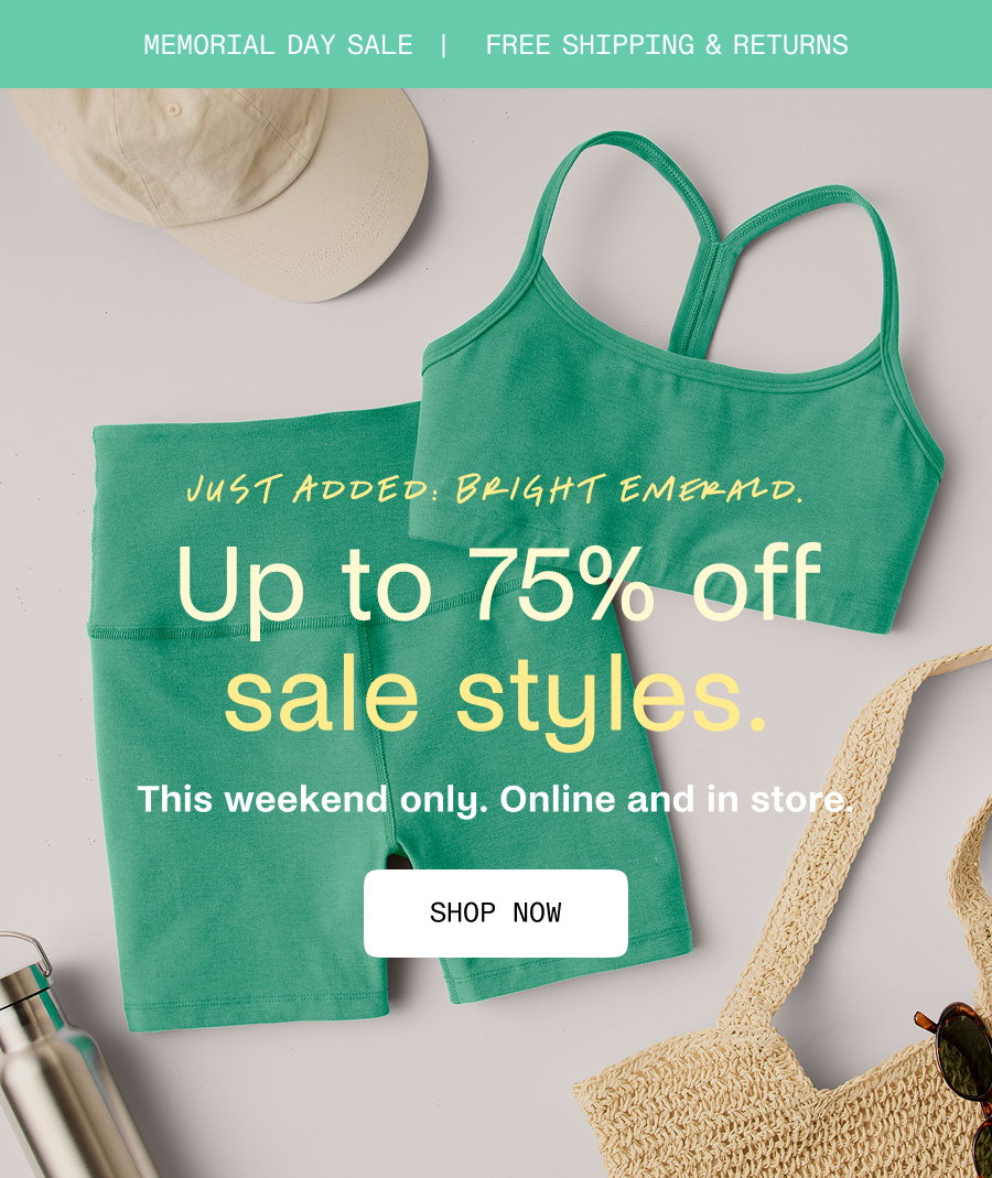 Up to 75% off sale styles.