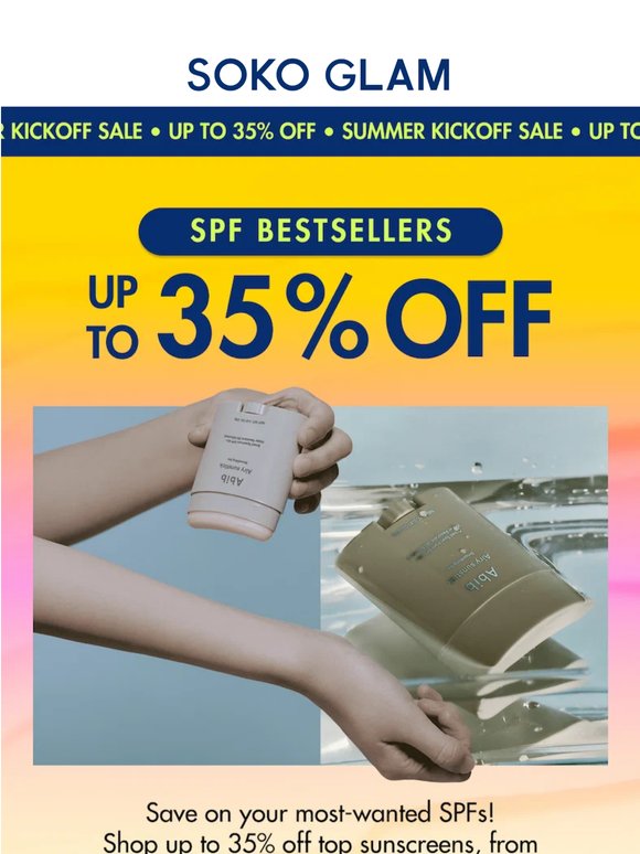 The K-beauty SPF edit ☀️ Up to 35% off!
