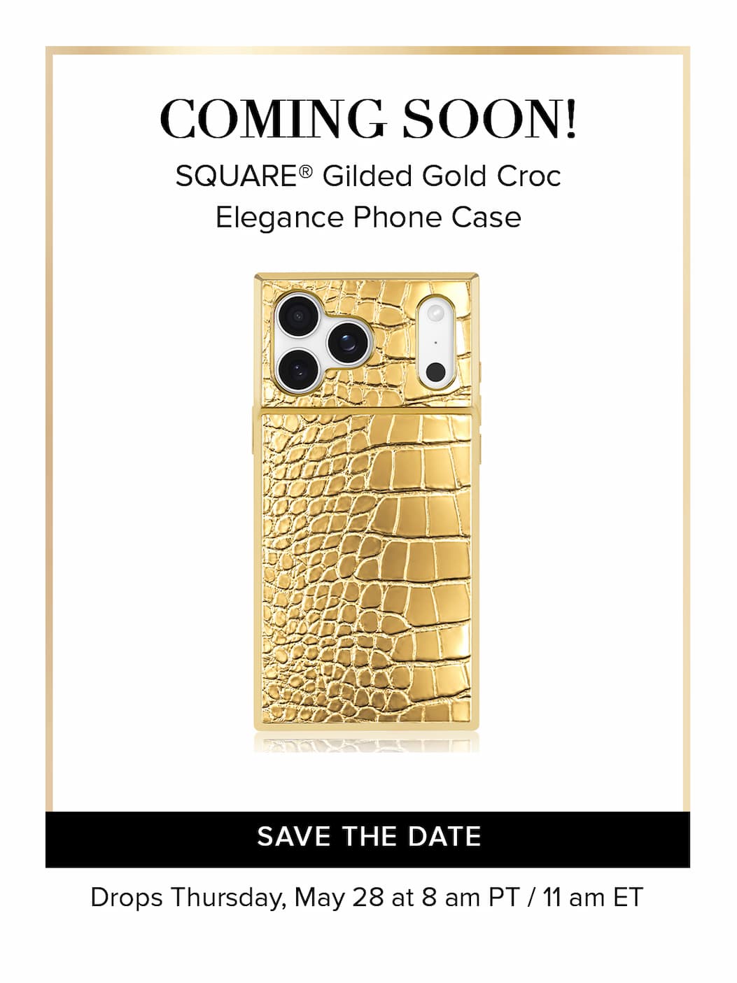 gilded gold croc