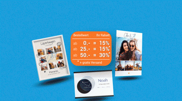 Bis zu 30% Rabatt auf Wanddekoration + gratis Versand ab 25.-*