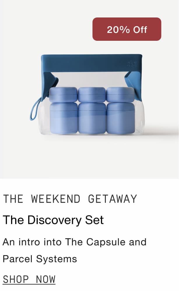 Click to shop The Discovery Set. The weekend getaway.