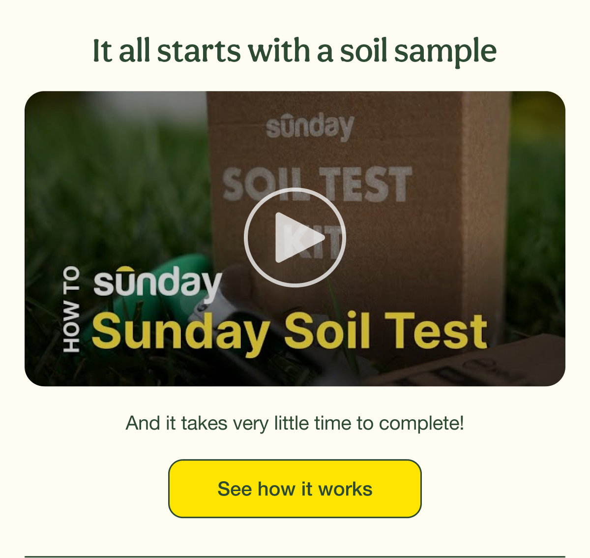 It all starts with a soil sample | See how it works