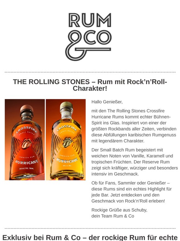 THE ROLLING STONES – Rum mit Rock’n’Roll-Charakter!