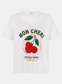 Cherry Slogan T-Shirt White