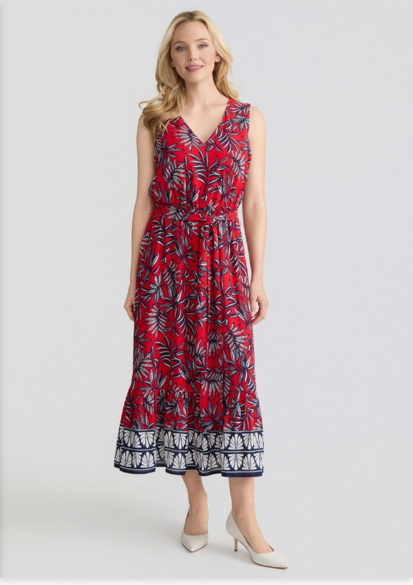 Smocked Waist Tiered Maxi Dress, Printed Crepe