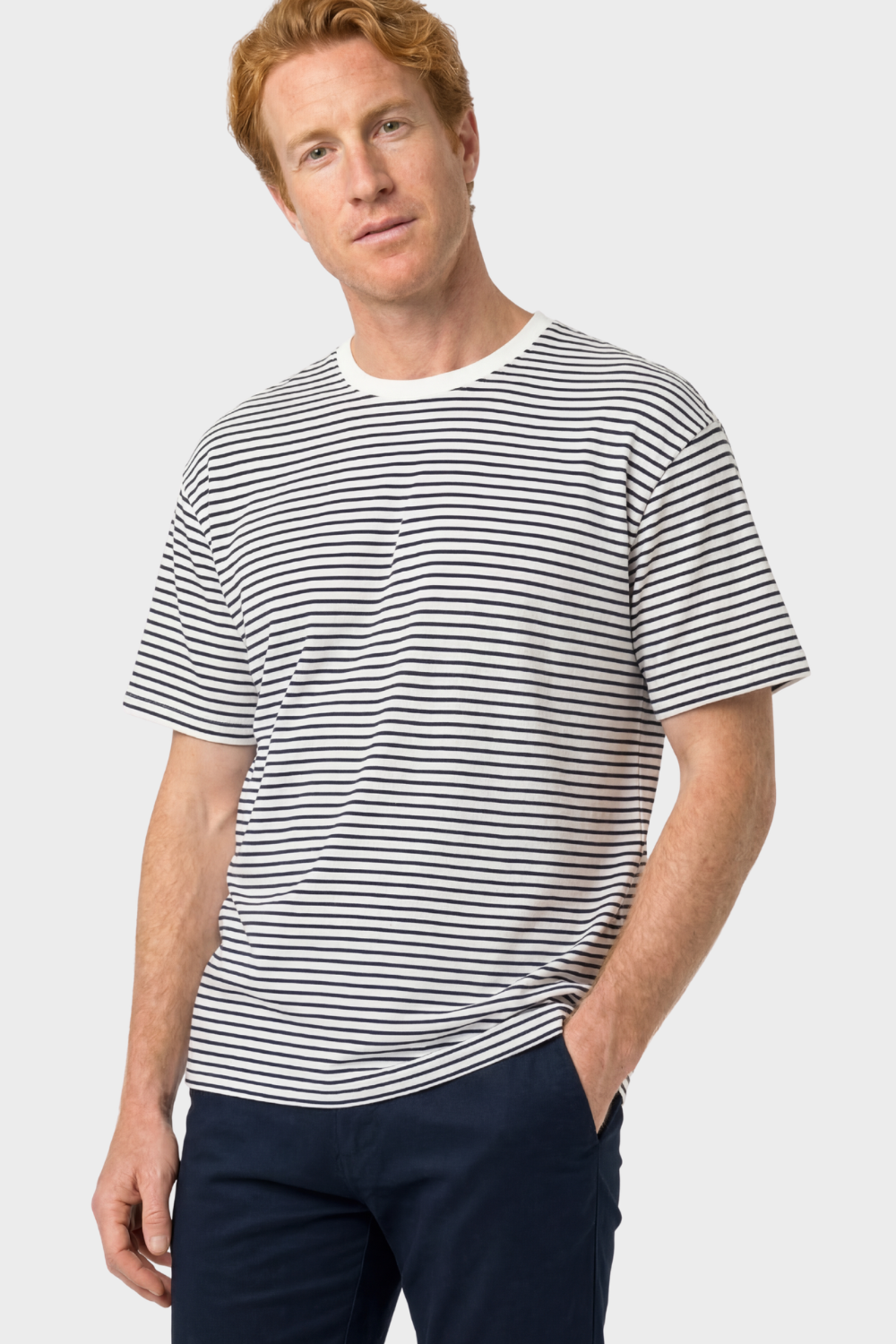 Image of Premier ‘Utility 2.0’ Oversized T-Shirt Navy/White Stripe