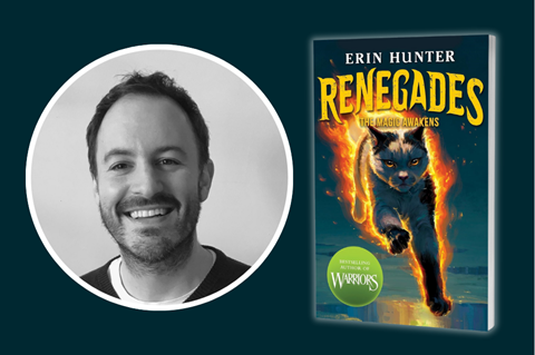 A head shot of Michael Ford and the cover image of Renegades.