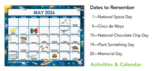 Free May 2026 Calendar from Teacher Created Resources