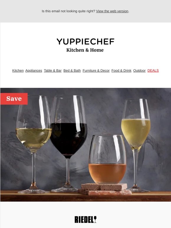 Cheers to 20% off select Riedel glassware, today only! 🍷