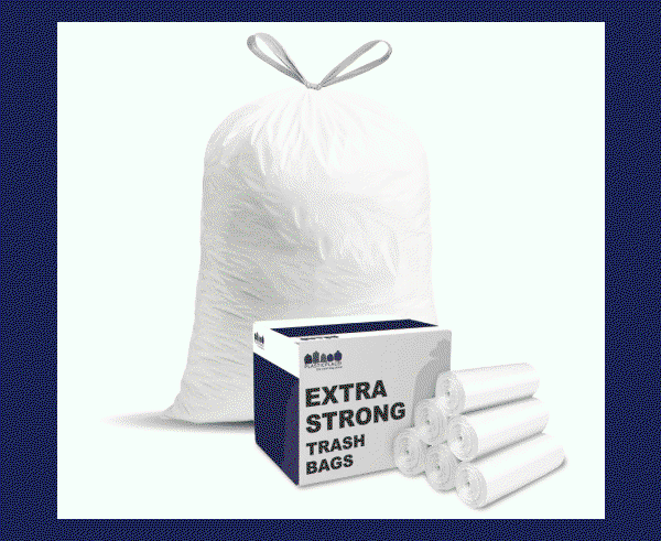 A variety of extra strong trash bags