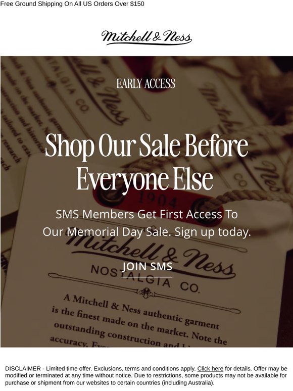 Memorial Day Weekend Sale | Sign Up for Early Access