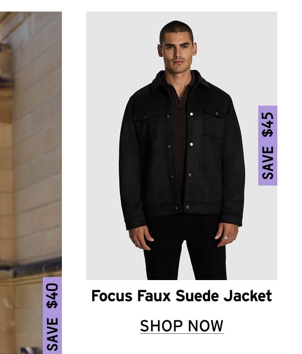 Focus Faux Suede Jacket