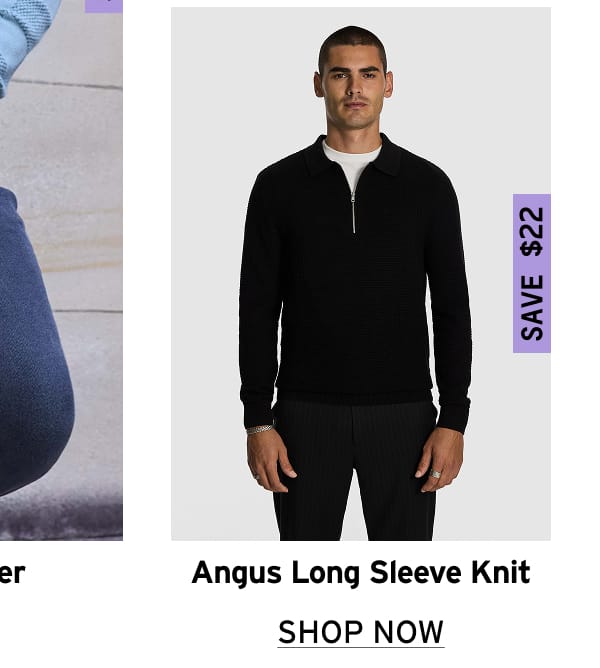 Angus Long Sleeve Polo Knit Jumper