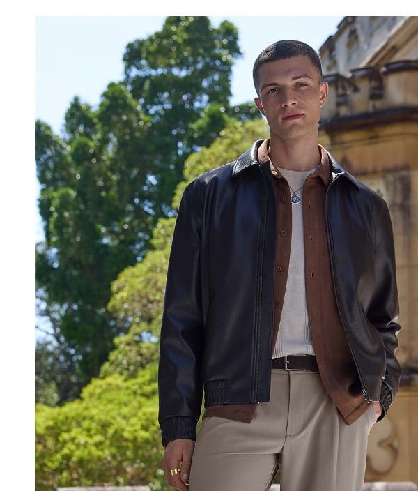 Chocolate Scotty Faux Leather Jacket