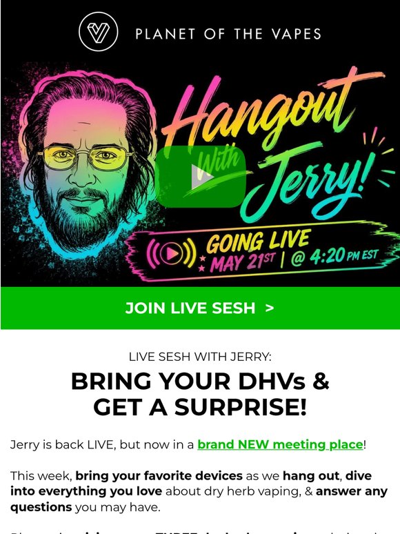 [LIVE SESH] Ready to Hangout with Jerry?