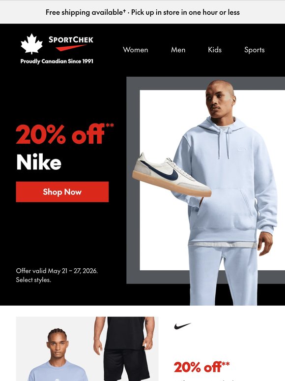 20% off** Nike ✔️