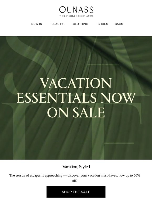 The Vacation Edit: Up to 50% Off
