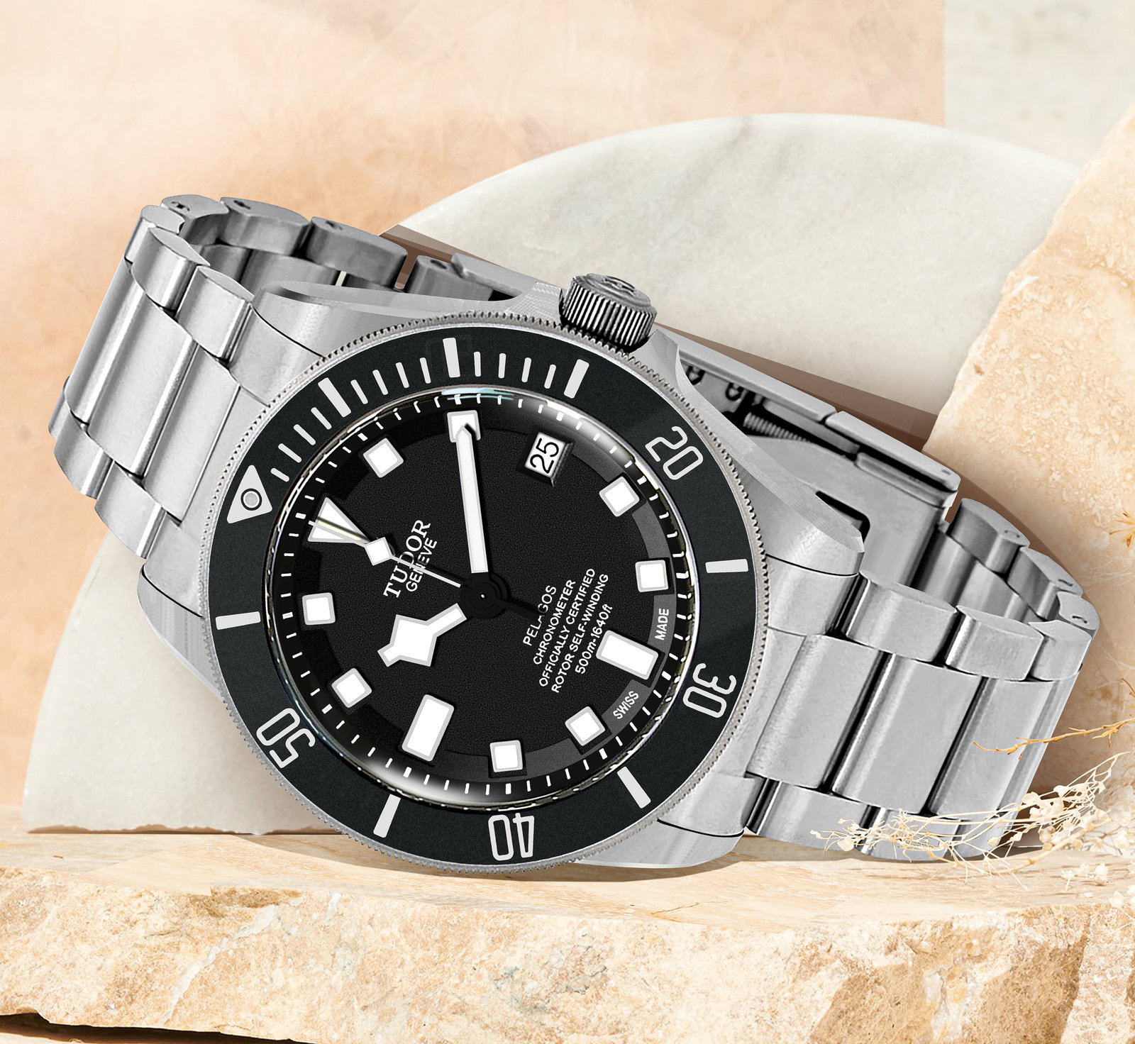 Pelagos Black Dial Men's Diver Watch M25600TN-0001