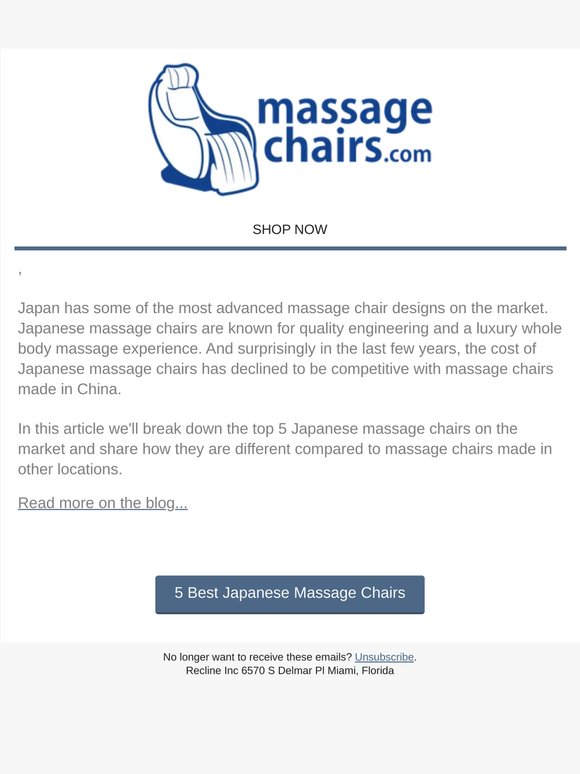 [Blog] Best Japanese Massage Chairs On The Market