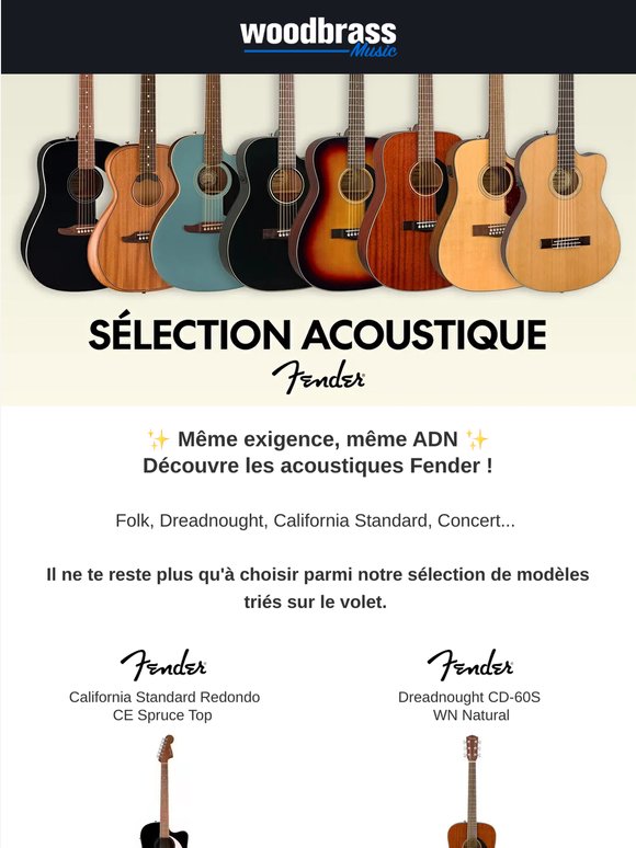 👀 Notre sélection Fender acoustique est là...