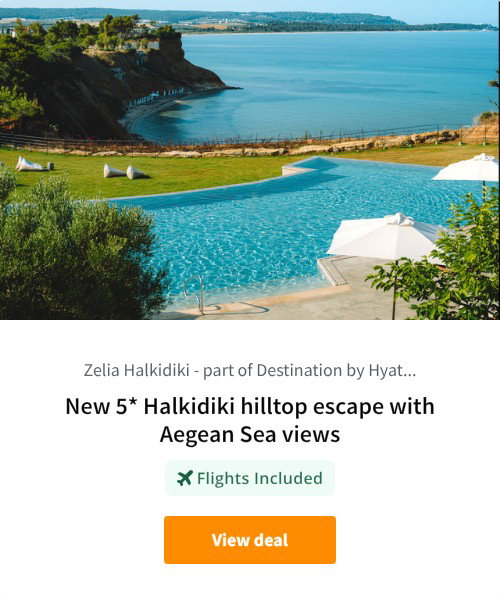 New 5* Halkidiki hilltop escape with Aegean Sea views