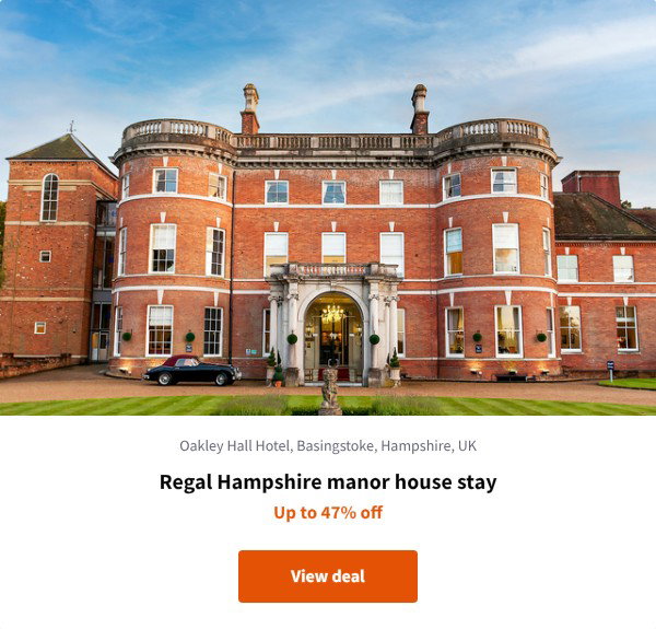 Regal Hampshire manor house stay