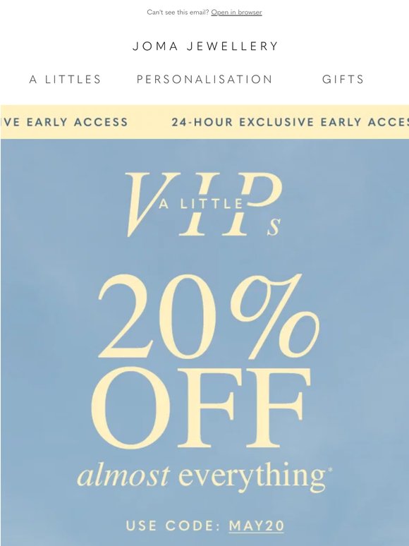 20% Off Almost Everything*