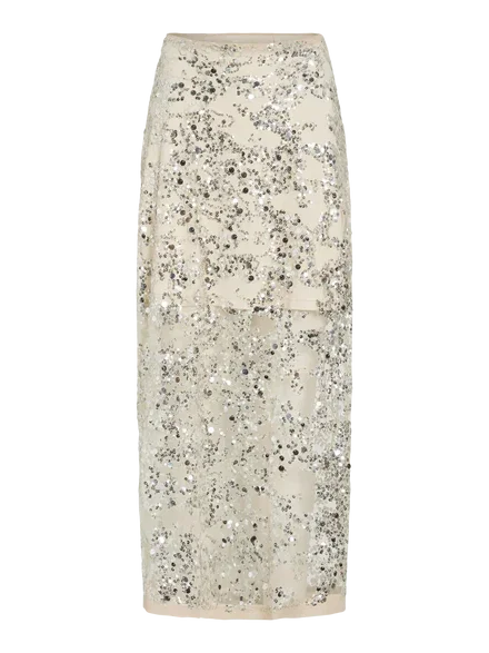 Rouge Edit Leonie ankle skirt silver