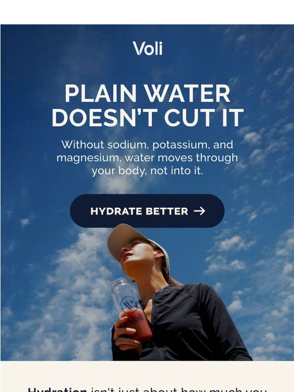 You're losing electrolytes all day