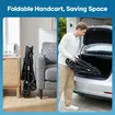 Foldable Shopping Cart Trolley Mobile Personal Collapsible Grocery Utility Tote Bag Basket Portable Folding Rolling Market Travel Granny Wheels 2 Tier