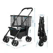 Foldable Shopping Cart Trolley Mobile Personal Collapsible Grocery Utility Tote Bag Basket Portable Folding Rolling Market Travel Granny Wheels 2 Tier