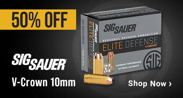 Sig Sauer 10mm 180gr V-Crown JHP Ammo