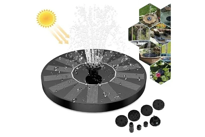 Solcellsfontän - Solcellsdriven Fontän för Fågelbad 16cm