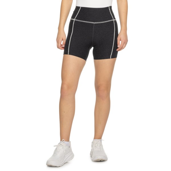 Year Of Ours Lindsey Stretch Shorts for Women | Heather Black | Size Small | Stretchy Fabric