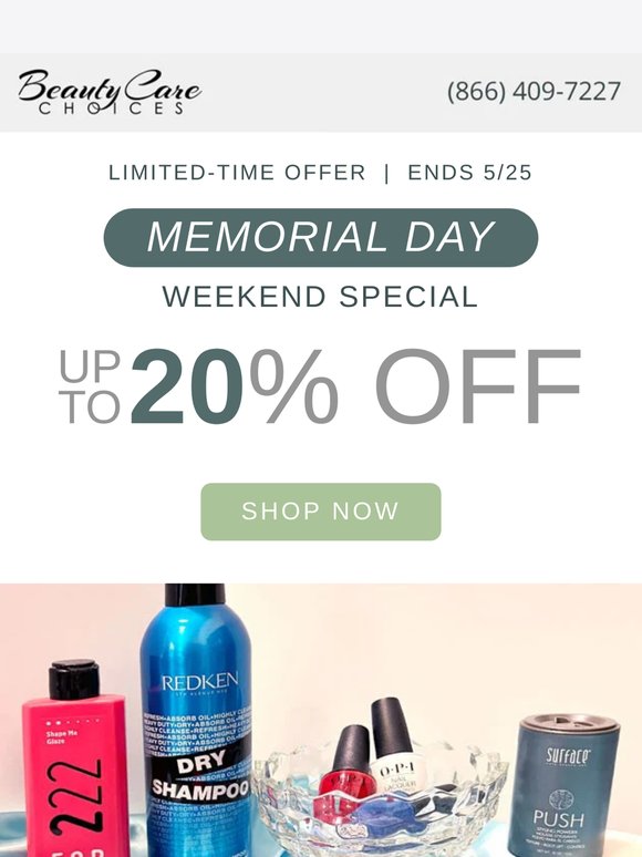 Memorial Day Savings: 10-20% Off ✨