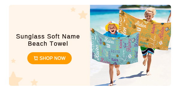 Sunglass Soft Name Beach Towel