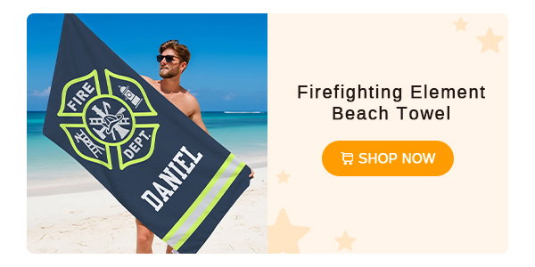Firefighting Element  Beach Towel