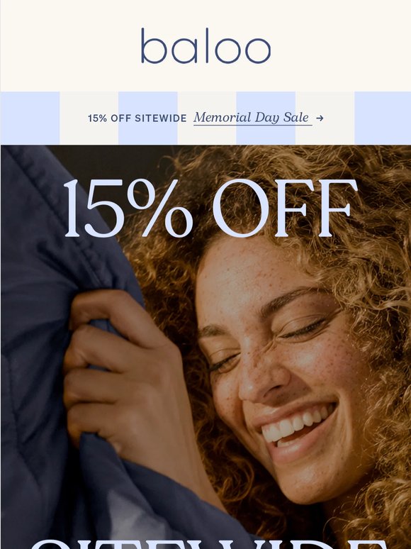15% OFF This Long Weekend