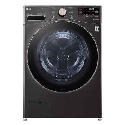 LG Large Capacity Smart WiFi Front Load Washer with TurboWash 360° - 4.5 cu. ft. Black Steel