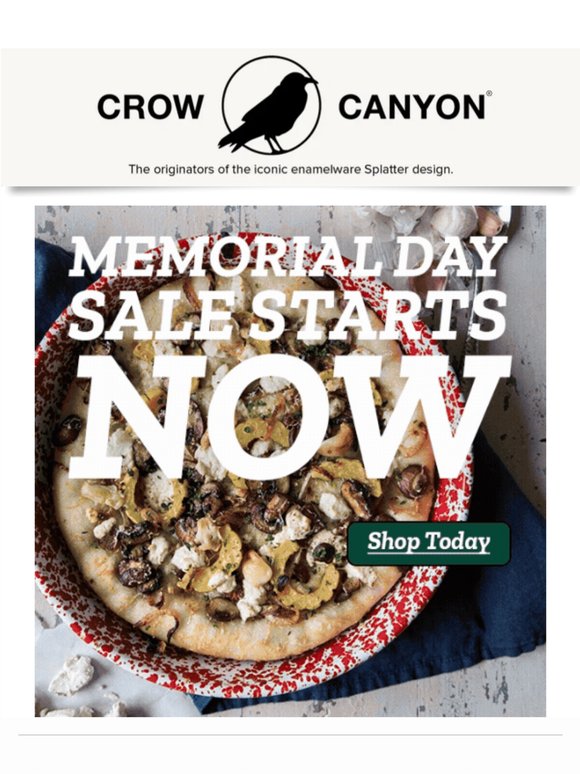 Memorial Day Sale Starts Now