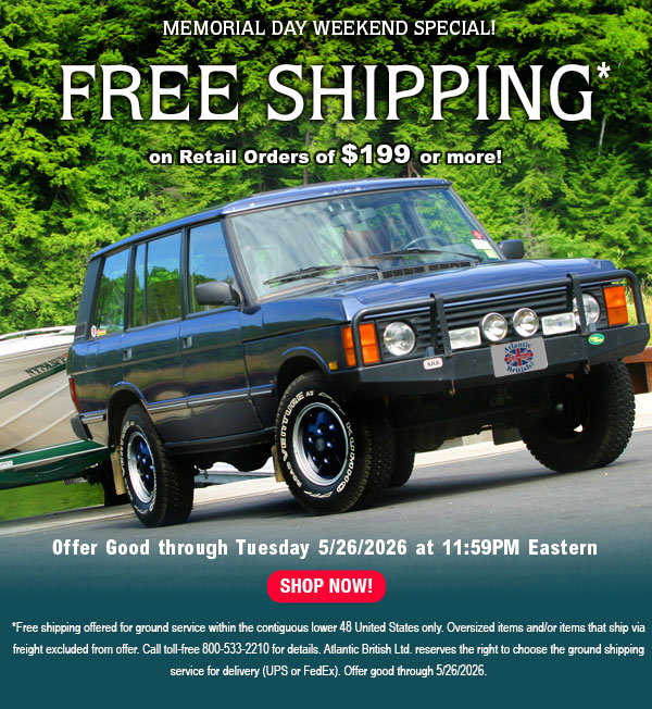 Spend $199 or More And Get FREE Shipping at RoverParts.com