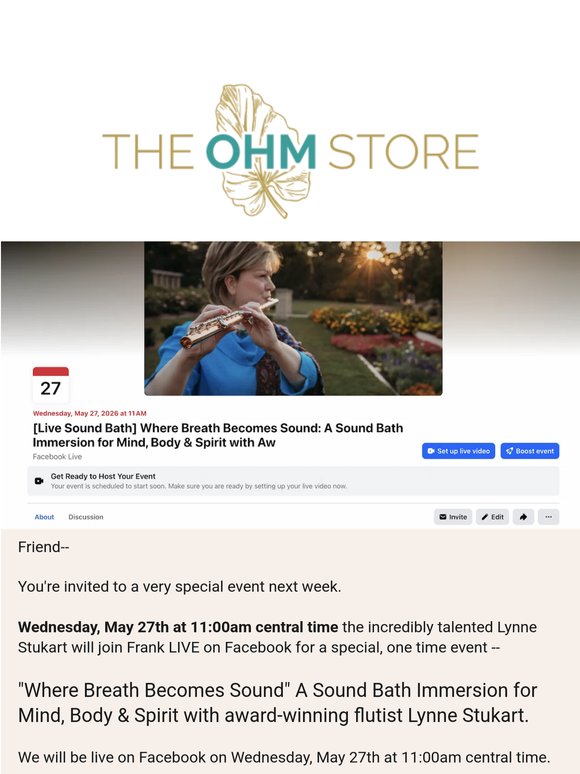 Breath Becomes Sound [Live Event] Next Week