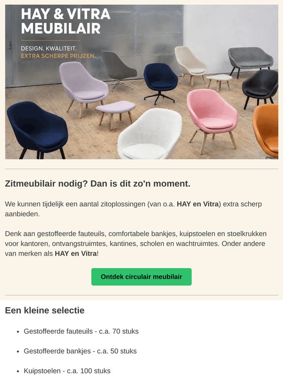 HAY & Vitra voor prijzen die niet vaak langskomen!
