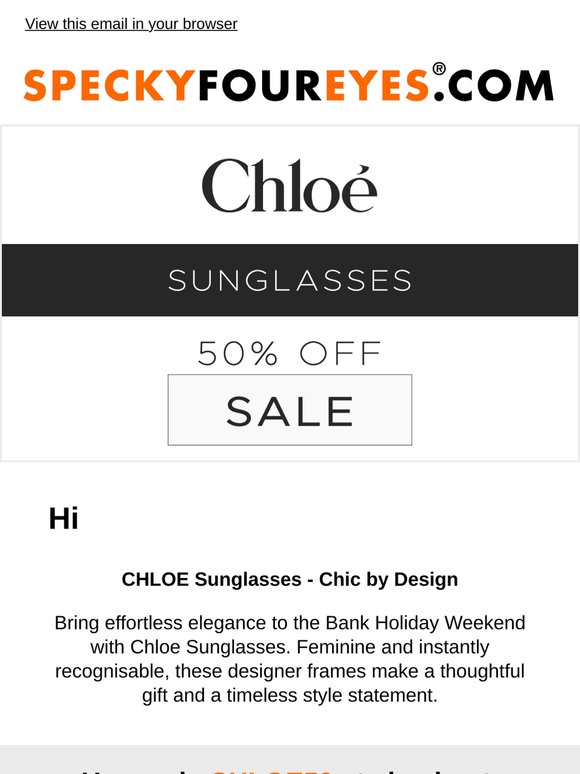 The Perfect Gift: Chloe Sunglasses 50% Off