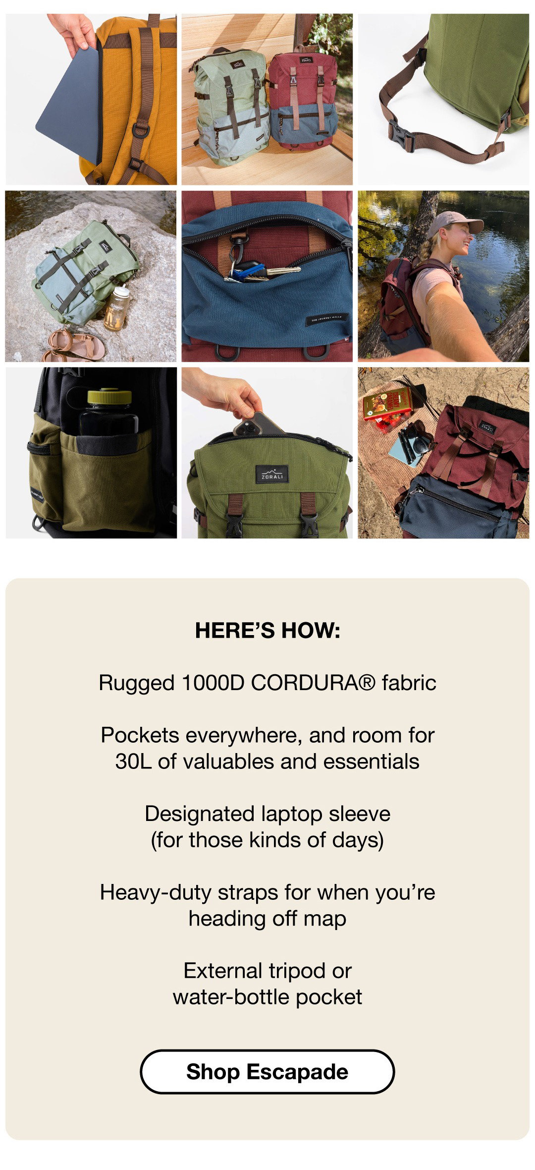 Zorali Escapade Backpack
