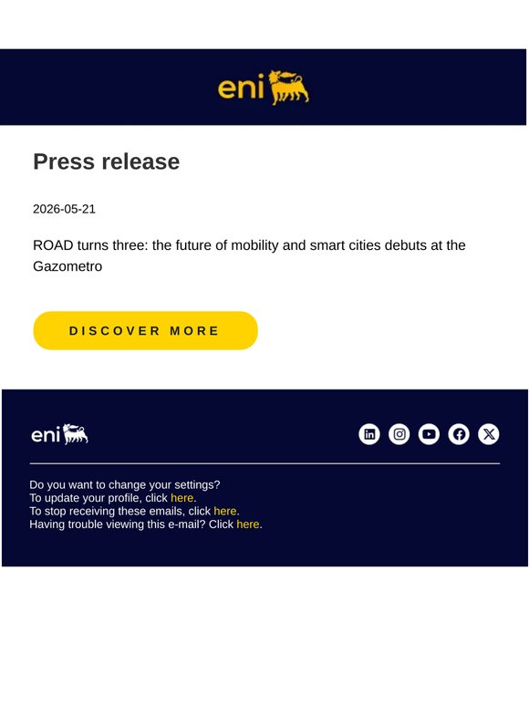 eni.com | Mail alert press release