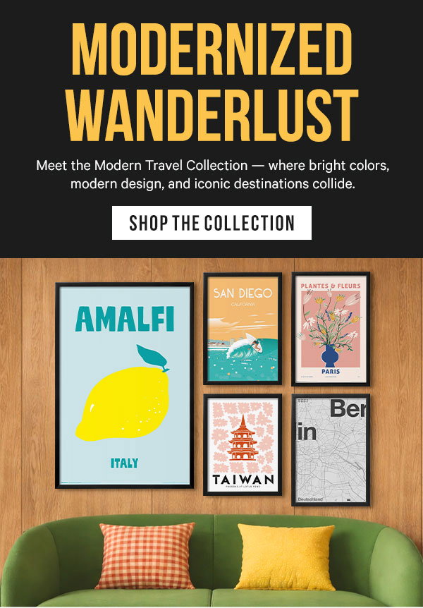 Modernized Wanderlust: Meet the Modern Travel Collection — where bright colors, modern design, and iconic destinations collide.