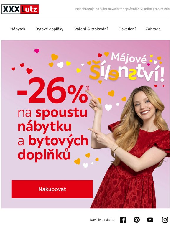 ☀️ Sleva 26 % na spoustu nábytku a bytových doplňků