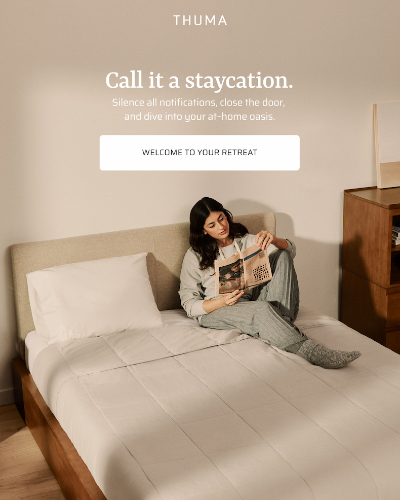 Call it a staycation. Welcome to your retreat.